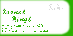 kornel mingl business card